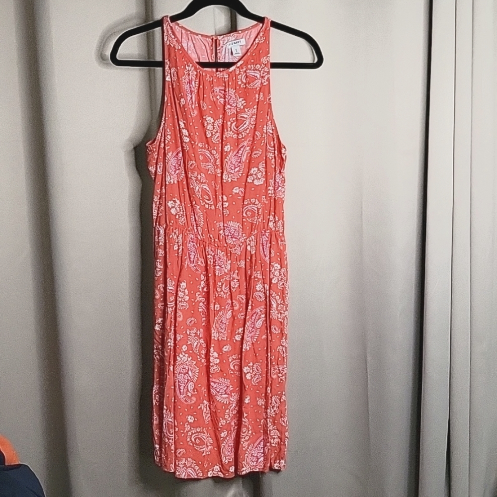 Old Navy Tank Dress Midi Paisley Floral Print